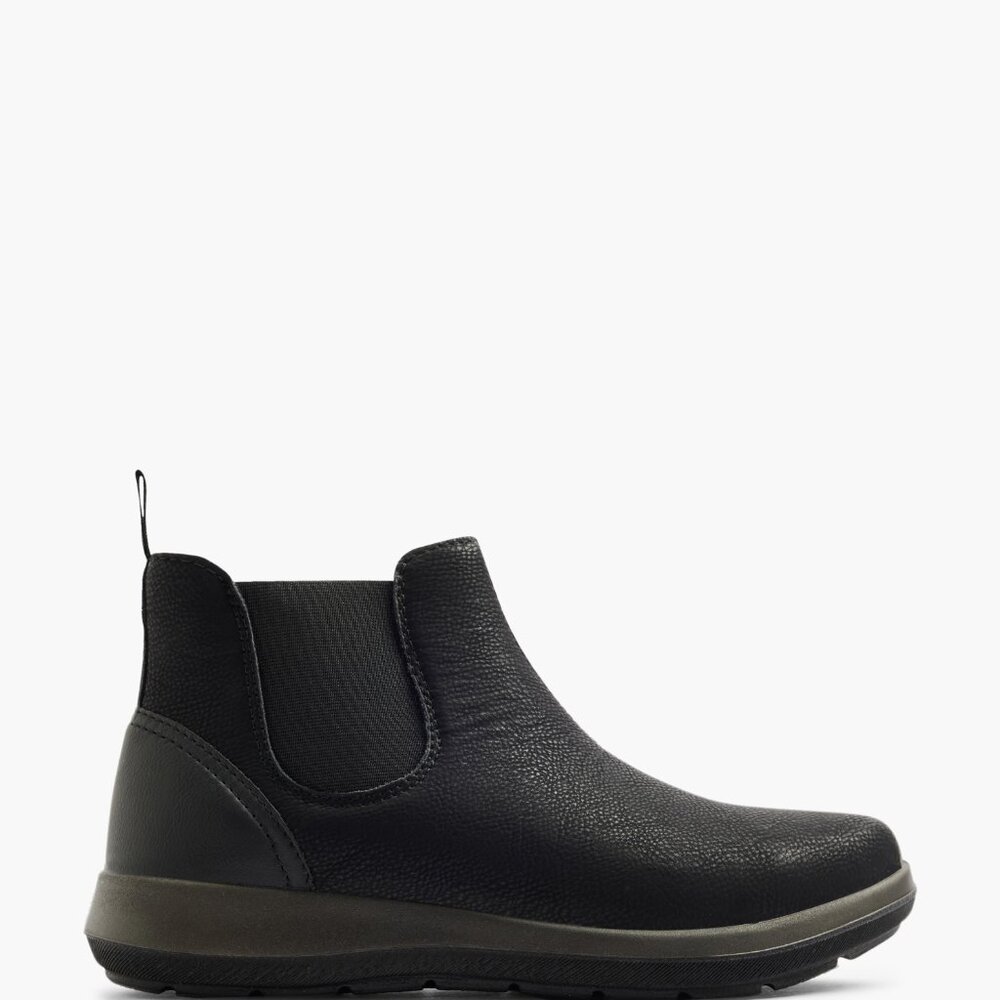 Kuru Women's Black Easy Street Stivale Leather Classic Ankle Chelsea Boot Sz 9.5